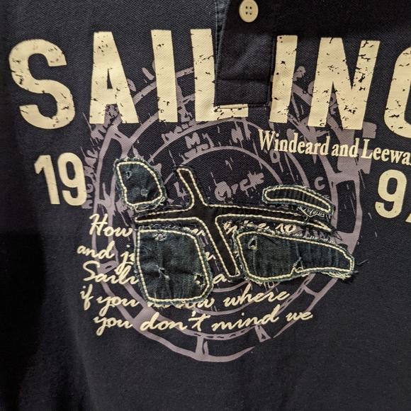 Sailing polo shirt by Blu.  Size:. Large - Picture 5 of 11